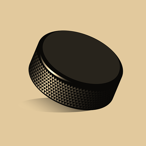 Hockey puck - sepia